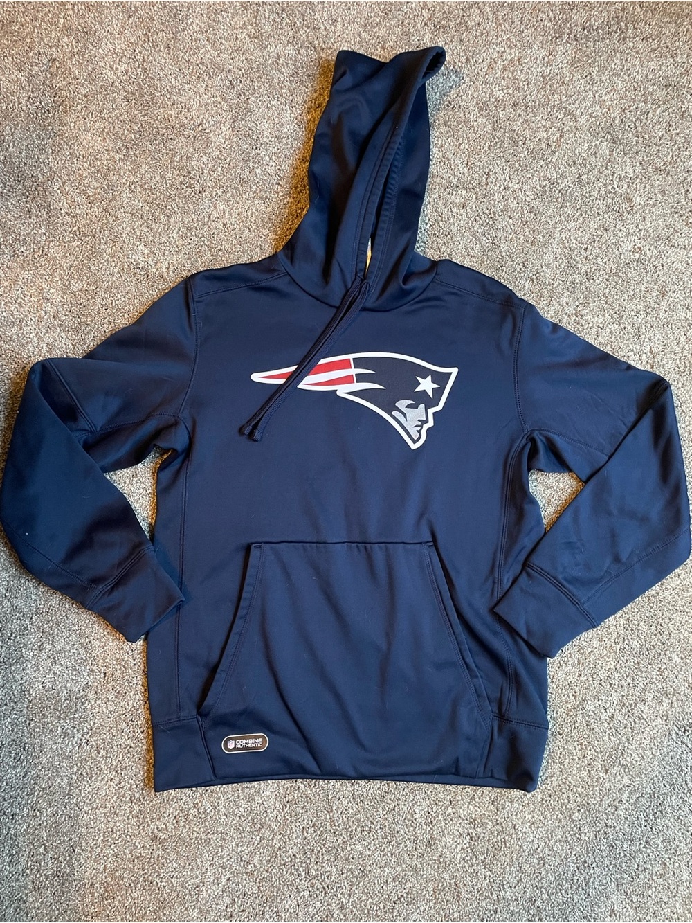 New England Patriots NFL New Era Men's Navy Pullover Hoodie Size Medium